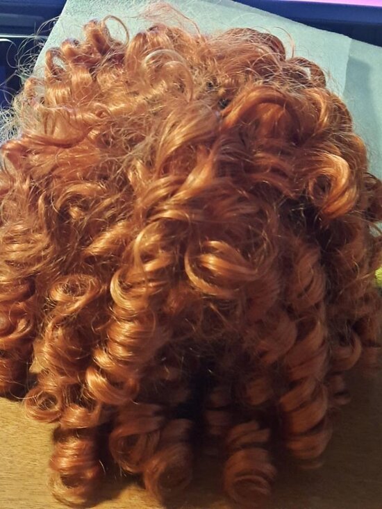 NEW ! Women Orange Curly Ginger Hair Wig 17 Inch Long main image 5